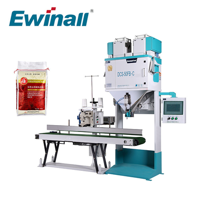 Ewinall DCS-50FB-C স্বয়ংক্রিয় ম্যানুয়াল রাইস প্যাকিং মেশিন 5 কেজি 10 কেজি 15 কেজি 25 কেজি