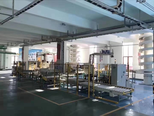 100NL/ মিন রোবোটিক ব্যাগ প্যালেটাইজার ইন্ডাস্ট্রিয়াল প্যাকেজিং PLC স্বয়ংক্রিয় প্যালেটাইজিং সিস্টেম