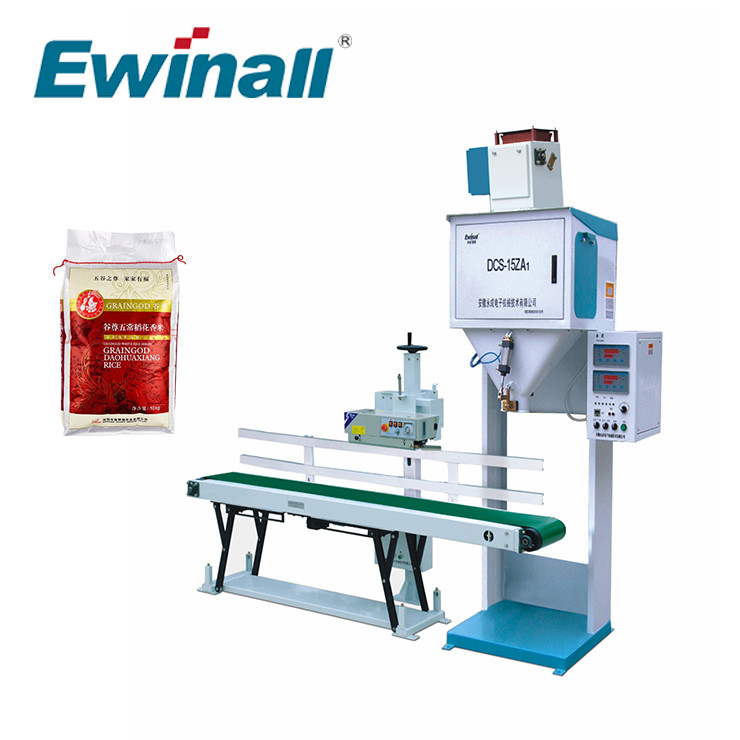 Ewinall DCS-15ZA1 দানাদার বিন চিনির জন্য ছোট চাল প্যাকিং ব্যাগিং মেশিন 1 কেজি 3 কেজি 4 কেজি 15 কেজি