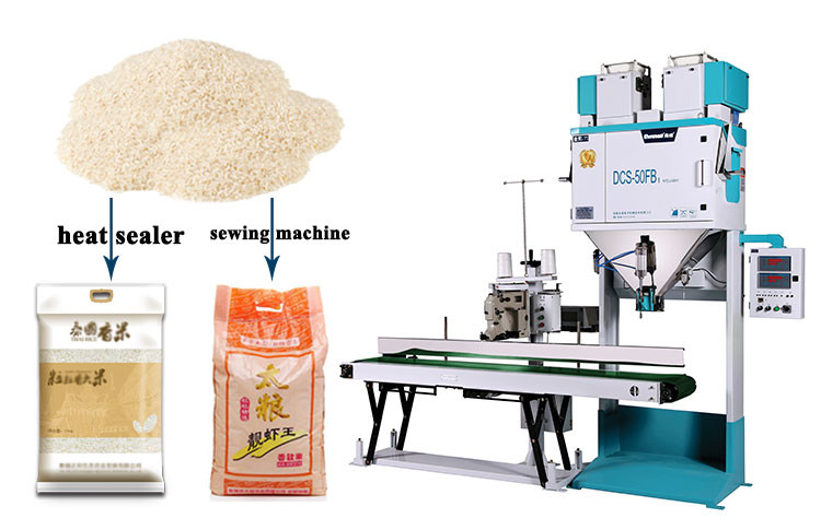 স্বয়ংক্রিয় ওজন চাল প্যাকিং মেশিন 0.5MPa 1.1KW
